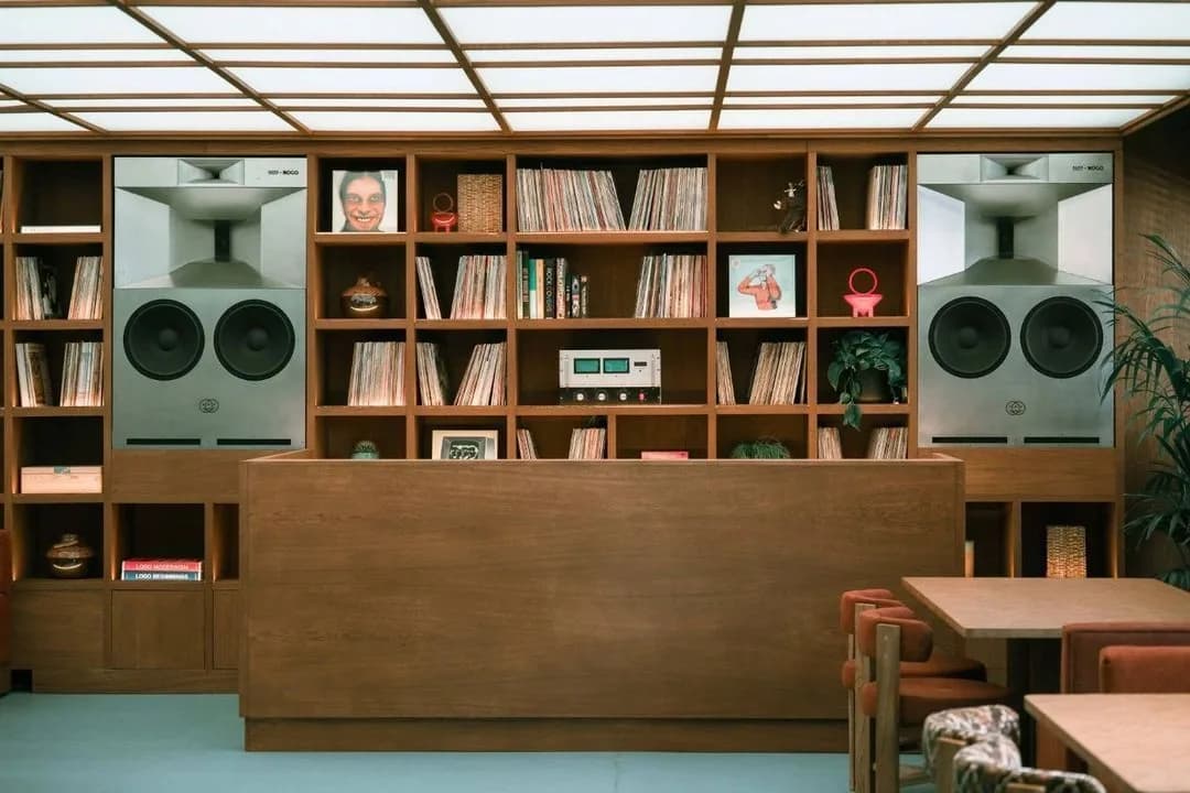 .raw studio with curated objects — transparent speaker